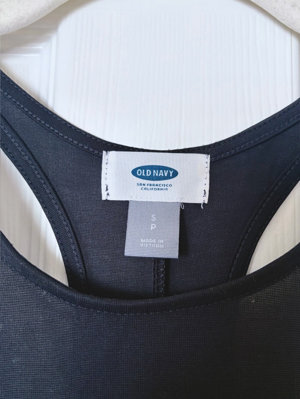 Old Navy Flowy Deep Slate Blue High Neck Racerback Tank Top — Size S - Picture 3 of 4